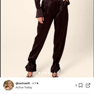 Luxury Silk Satin Set in Dark Brown